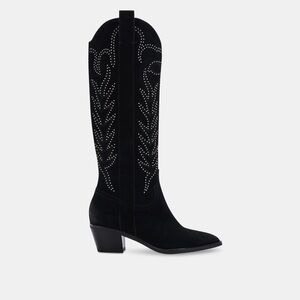 DOLCE VITA SOLEI STUD BOOTS BLACK SUEDE